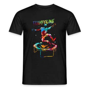 Trampoline - Men's T-Shirt - black - Front - AI Model Male 178 light (178cm)