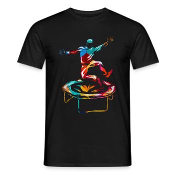 Trampoline - Men's T-Shirt - black - Front - AI Model Male 178 light (178cm)