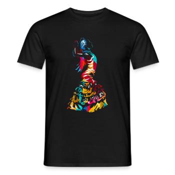 Cadeau flamenco - T-shirt homme - noir - Devant - AI Model Male 178 light (178cm)