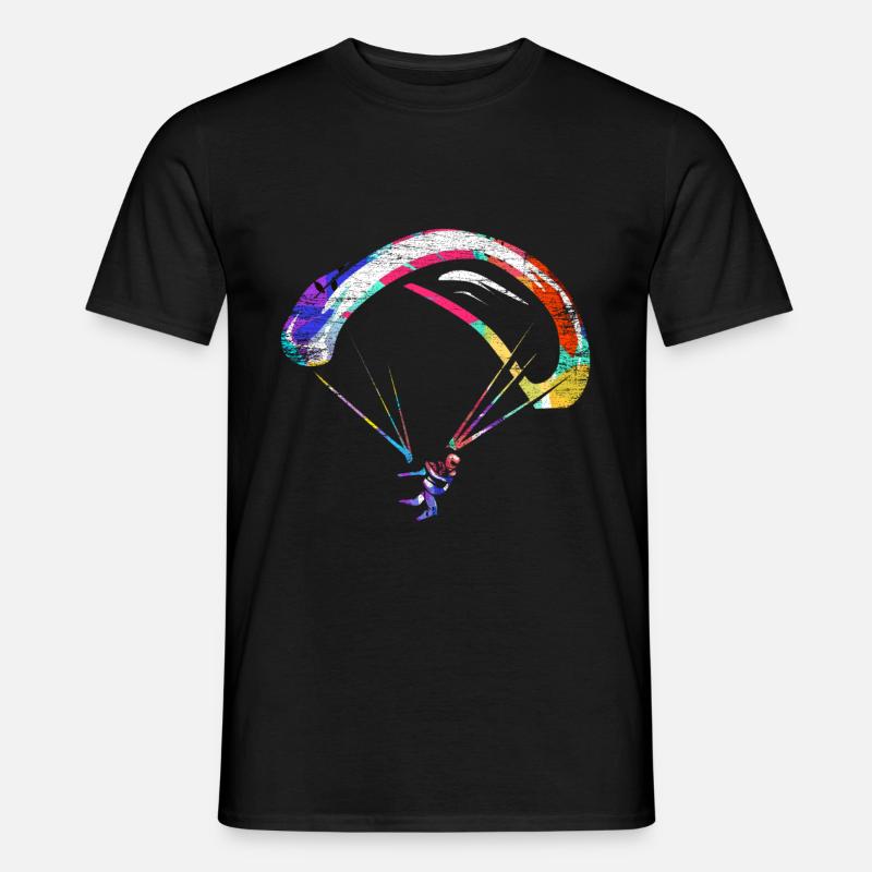 Gleitschirm Fliegen Geschenk - Männer T-Shirt - Schwarz