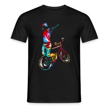 Art Biking Gift - Men's T-Shirt - black - Front - AI Model Male 178 light (178cm)