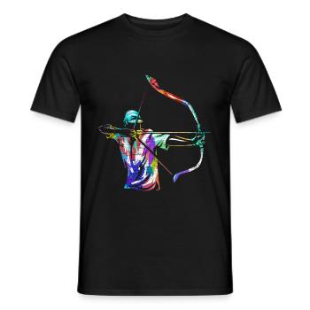 Bogenschießen Geschenk - Männer T-Shirt - Schwarz - Vorne - AI Model Male 178 light (178cm)