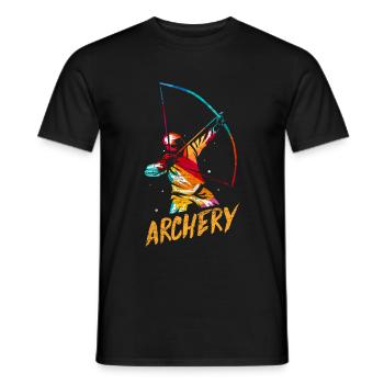 Bogenschießen Geschenk - Männer T-Shirt - Schwarz - Vorne - AI Model Male 178 light (178cm)