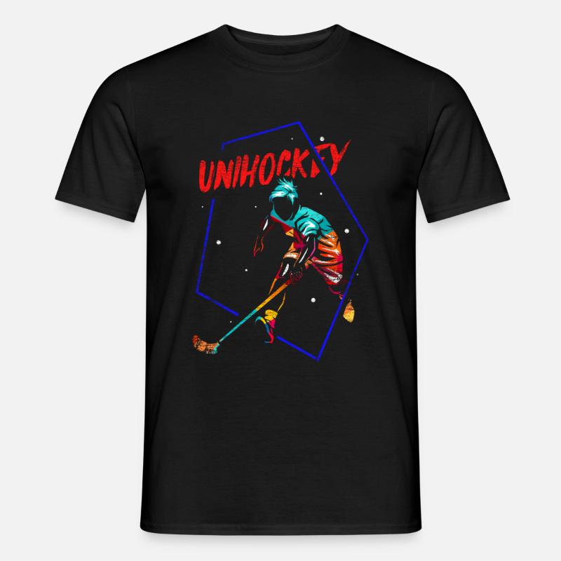 Floorball Geschenk - Männer T-Shirt - Schwarz