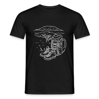 Kilimanjaro gift - Men's T-Shirt - black - Front - AI Model Male 178 light (178cm)