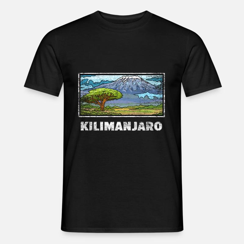 Kilimanjaro Geschenk - Männer T-Shirt - Schwarz
