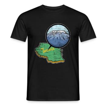 Kilimanjaro mountain gift - Men's T-Shirt - black - Front - AI Model Male 178 light (178cm)