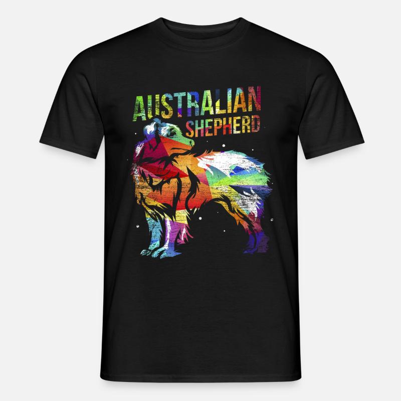 Australian Shepherd Geschenk - Männer T-Shirt - Schwarz