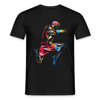 Muay Thai Fighter Geschenk - Männer T-Shirt - Schwarz - Vorne - AI Model Male 178 light (178cm)