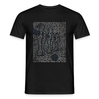 Tischfußball Geschenk - Männer T-Shirt - Schwarz - Vorne - AI Model Male 178 light (178cm)