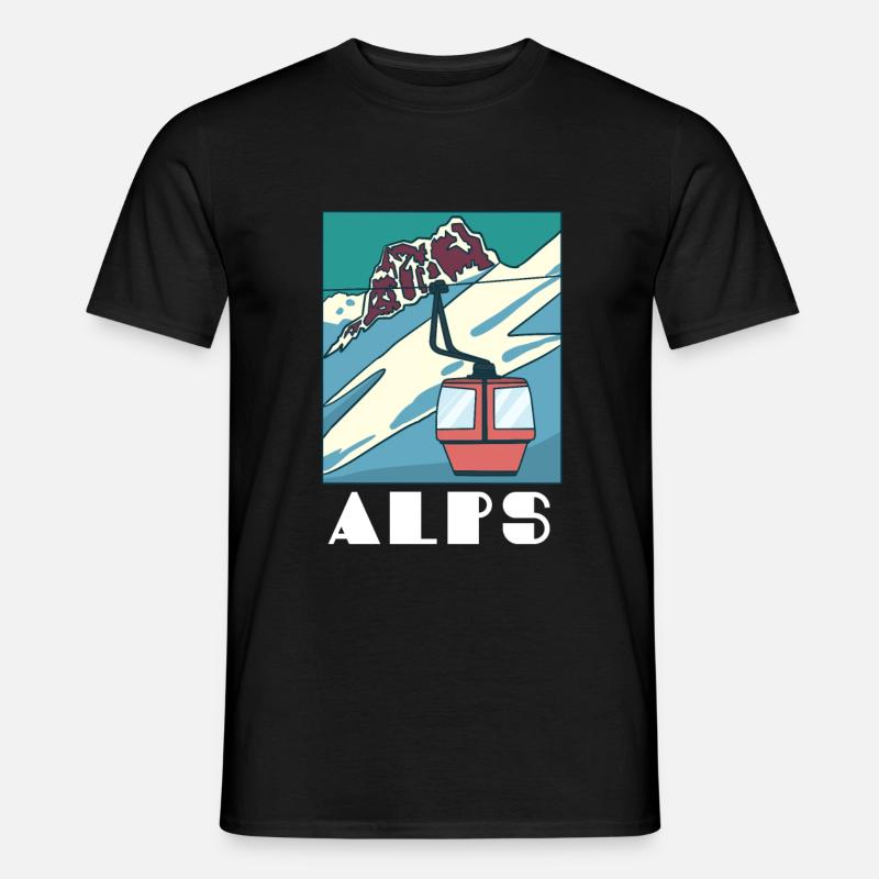 Alpen - Männer T-Shirt - Schwarz