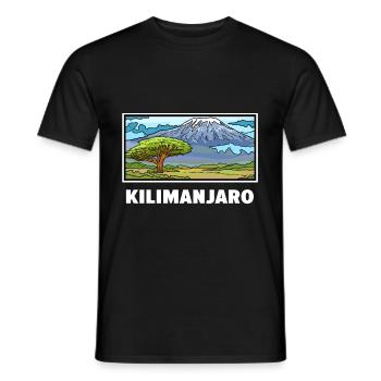 Kilimanjaro - Men's T-Shirt - black - Front - AI Model Male 178 light (178cm)