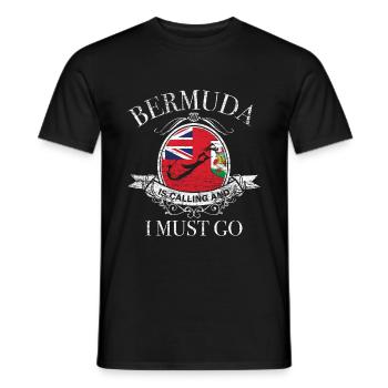 Bermuda Geschenk - Männer T-Shirt - Schwarz - Vorne - AI Model Male 178 light (178cm)