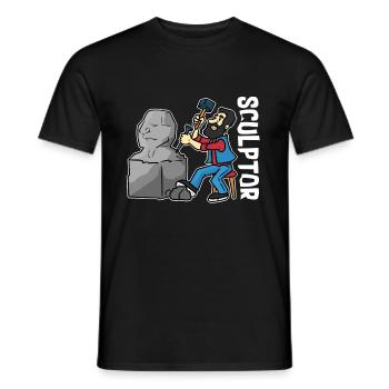 Sculpture Sculptor - Men's T-Shirt - black - Front - AI Model Male 178 light (178cm)