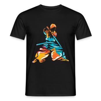 Iaido - Men's T-Shirt - black - Front - AI Model Male 178 light (178cm)