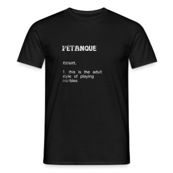 Cadeau de pétanque - T-shirt homme - noir - Devant - AI Model Male 178 light (178cm)