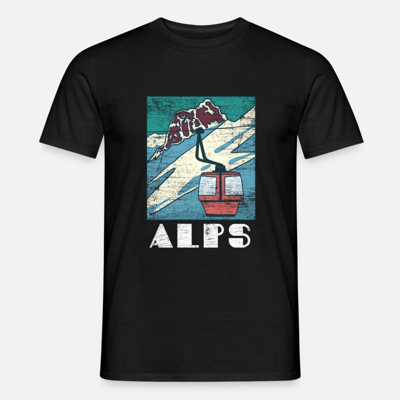 Alpen Geschenk - Männer T-Shirt - Schwarz