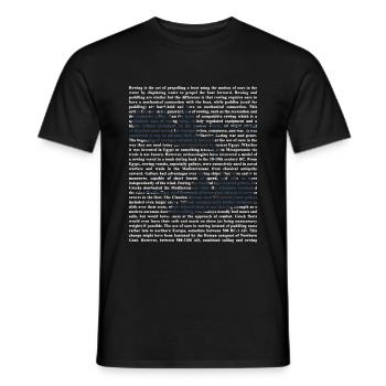 aviron - T-shirt homme - noir - Devant - AI Model Male 178 light (178cm)