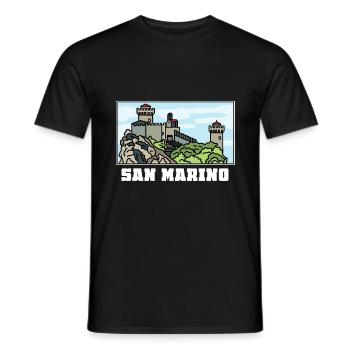 San Marino - Männer T-Shirt - Schwarz - Vorne - AI Model Male 178 light (178cm)