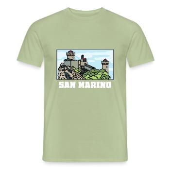 Saint-Marin - T-shirt homme - vert sauge - Devant - AI Model Male 178 light (178cm)