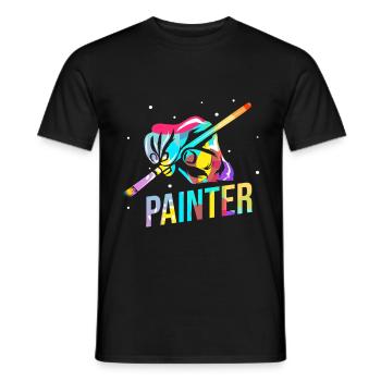 Painter gift - Men's T-Shirt - black - Front - AI Model Male 178 light (178cm)