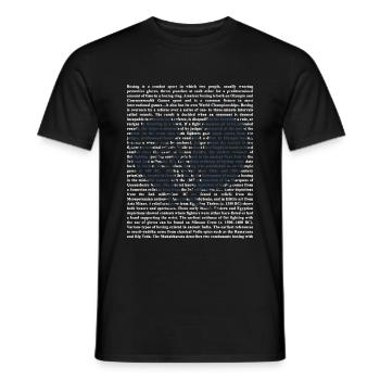 Boxen - Männer T-Shirt - Schwarz - Vorne - AI Model Male 178 light (178cm)