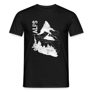 Cadeau Alpen Matterhorn Suisse - T-shirt homme - noir - Devant - AI Model Male 178 light (178cm)