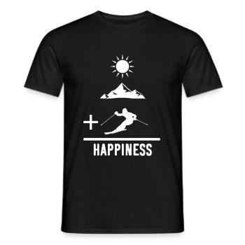 Vacances de ski math blanc - T-shirt homme - noir - Devant - AI Model Male 178 light (178cm)