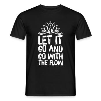 Yoga Meditation Spiritualität Flow Weiß - Männer T-Shirt - Schwarz - Vorne - AI Model Male 178 light (178cm)