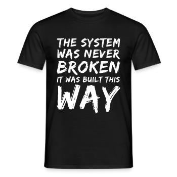 Anarchist Anarchism Anarchy System White - Men's T-Shirt - black - Front - AI Model Male 178 light (178cm)