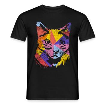 Thai cats gift - Men's T-Shirt - black - Front - AI Model Male 178 light (178cm)