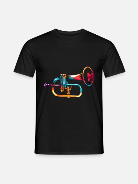Trompette bugle - T-shirt homme - noir
