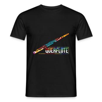 Querflöte Instrument Flöte - Männer T-Shirt - Schwarz - Vorne - AI Model Male 178 light (178cm)
