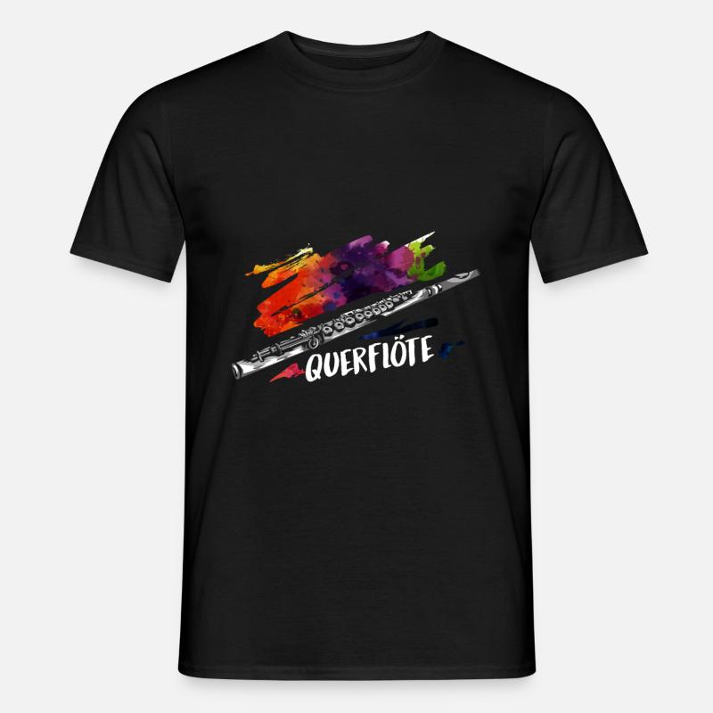 Querflöte Orchester Jazz Geschenk - Männer T-Shirt - Schwarz