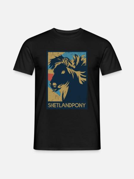 Shetland pony - Men's T-Shirt - black