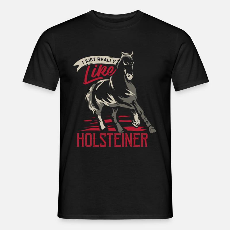 Holsteiner Pferd - Männer T-Shirt - Schwarz