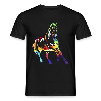 Cheval Holstein - T-shirt homme - noir - Devant - AI Model Male 178 light (178cm)