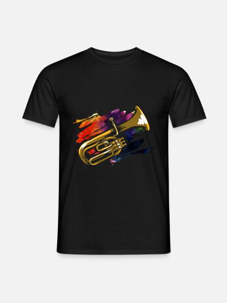 Alto horn gift - Men's T-Shirt - black