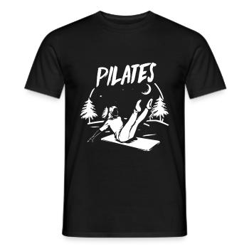 Pilates - T-shirt homme - noir - Devant - AI Model Male 178 light (178cm)