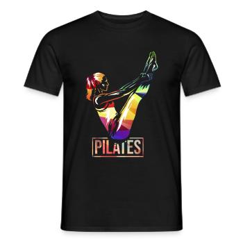 Pilates - Männer T-Shirt - Schwarz - Vorne - AI Model Male 178 light (178cm)