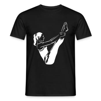 Pilates - T-shirt homme - noir - Devant - AI Model Male 178 light (178cm)