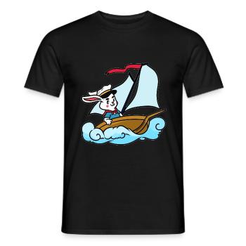Segeln Kaninchen Kinder - Männer T-Shirt - Schwarz - Vorne - AI Model Male 178 light (178cm)