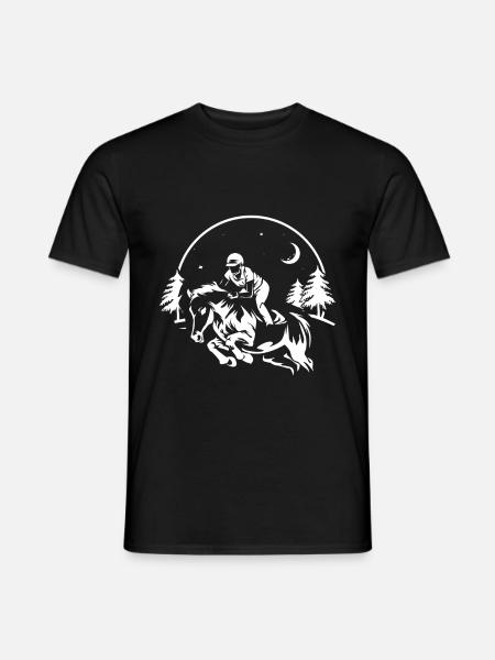 Concours équestre de saut d'obstacles - T-shirt homme - noir