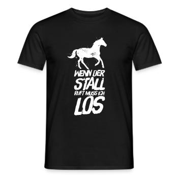 Reiterin Reiter Reitersprüche Stall - Männer T-Shirt - Schwarz - Vorne - AI Model Male 178 light (178cm)