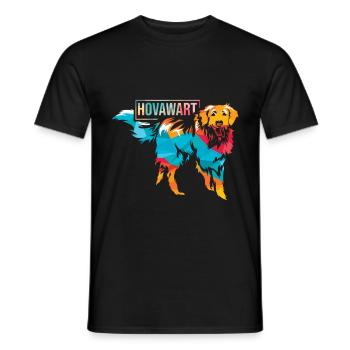 Hovawart Hund - Männer T-Shirt - Schwarz - Vorne - AI Model Male 178 light (178cm)