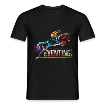 Eventing eventing - Men's T-Shirt - black - Front - AI Model Male 178 light (178cm)