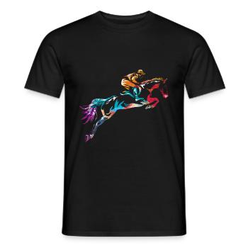 Eventing - Men's T-Shirt - black - Front - AI Model Male 178 light (178cm)