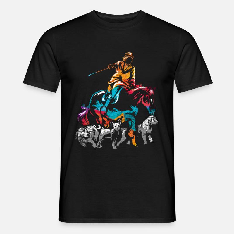 Geschenk Schleppjagd Jagdreiten - Männer T-Shirt - Schwarz
