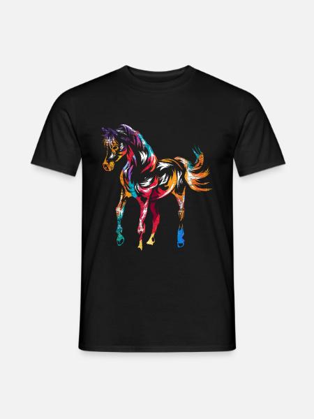 Arabisches Pferd Araber - Männer T-Shirt - Schwarz