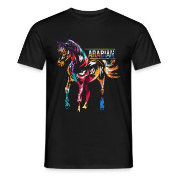 Araber Pferderasse - Männer T-Shirt - Schwarz - Vorne - AI Model Male 178 light (178cm)